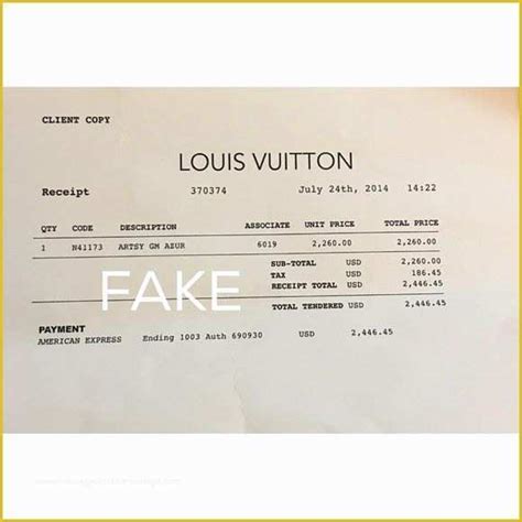 louis vuitton receipt online